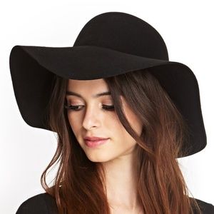Forever 21 Floppy Felt Black Hat NWT